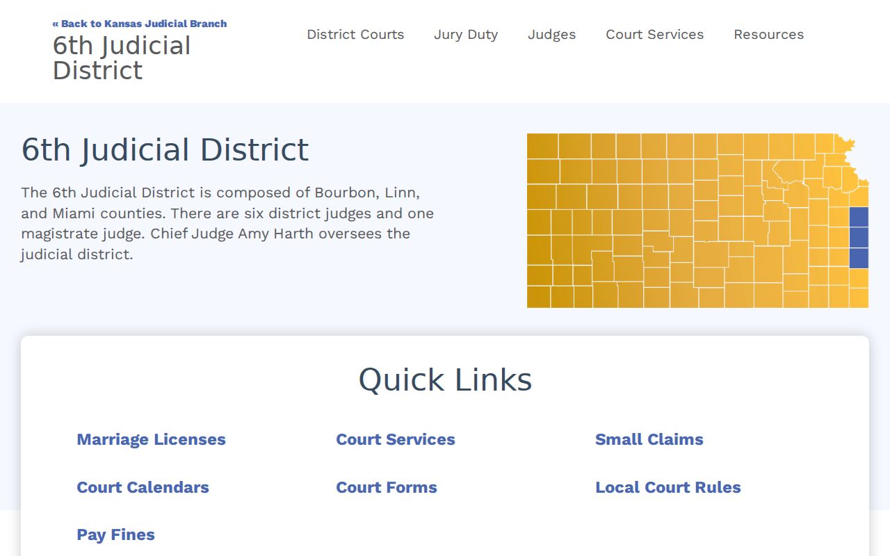 Kansas district court records access information for Jewell County case searches