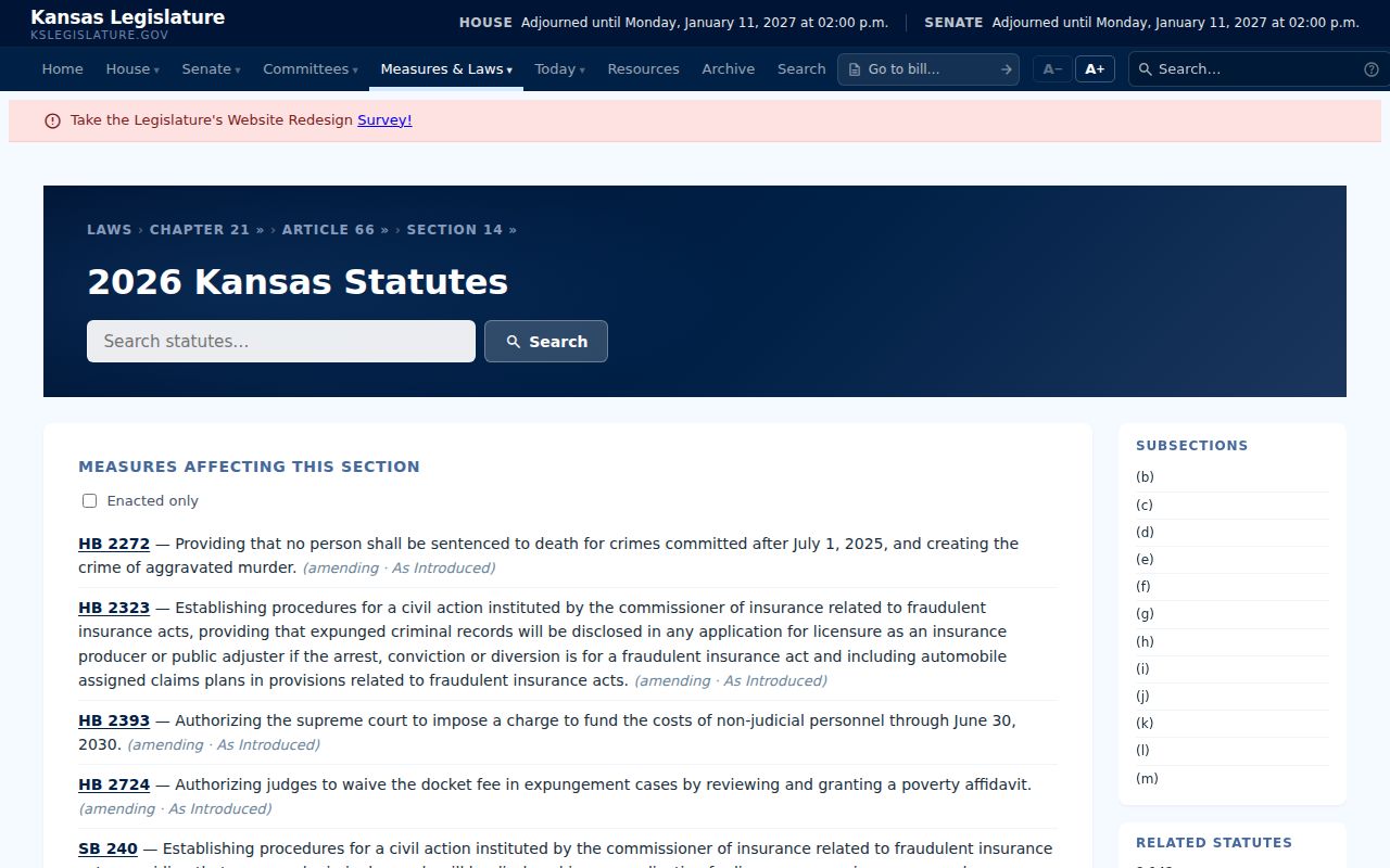 Jewell County civil docket court order statute source