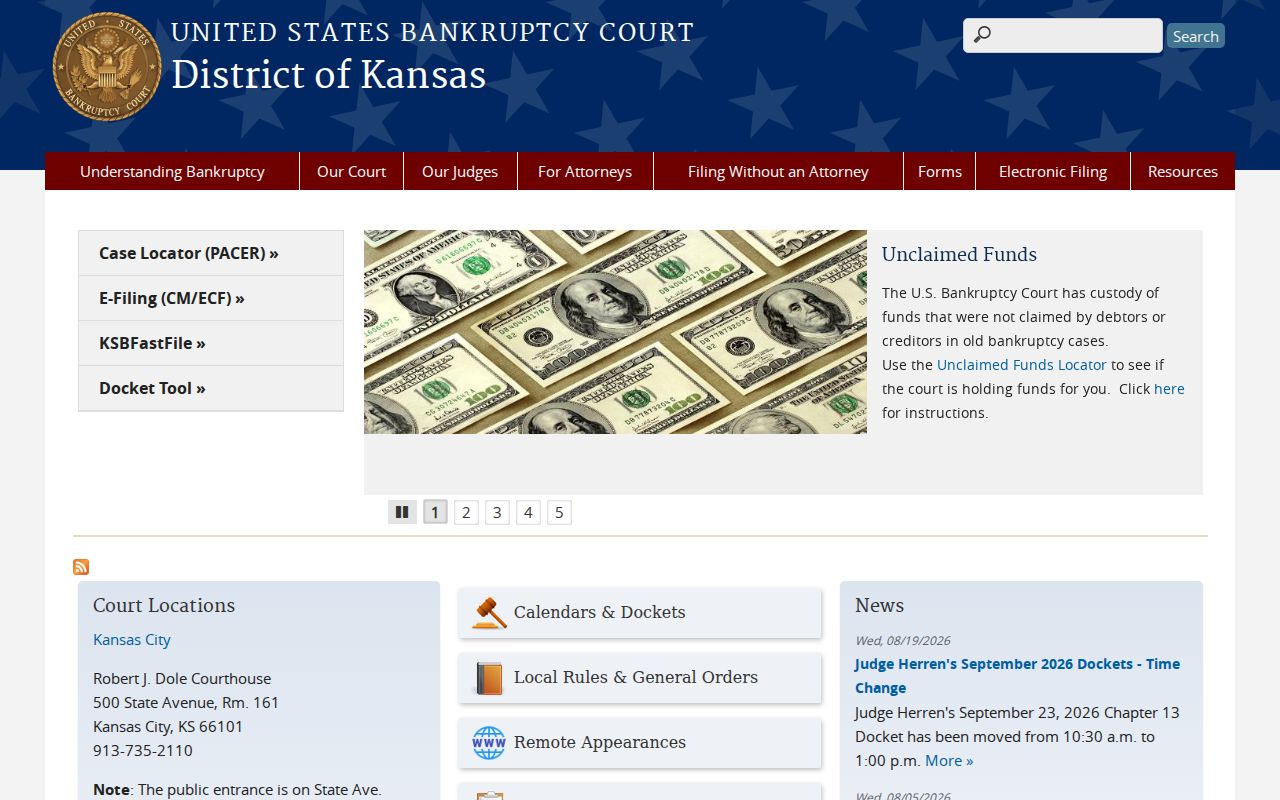 Federal bankruptcy court records system separate from Jewell County court records