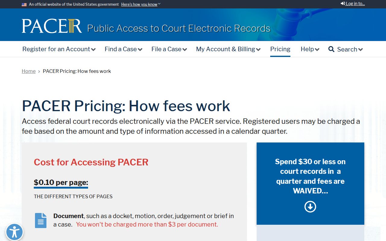 Jewell County traffic court records contrasted with federal PACER fees